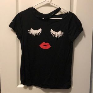 Graphic Tee with distressing